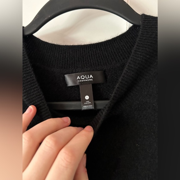 100% cashmere aqua black sweater - Picture 4 of 5